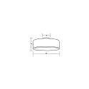 Brumberg ceiling luminaire TIM Ø 40CM up / down, with diffuser E27 IP20, nickel matt dimmable