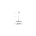 Brumberg pendant luminaire TIM Ø 50CM up / down, with diffuser E27 IP20, nickel matt dimmable