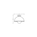 Brumberg ceiling luminaire PIERIS Ø 31CM 1 flame, round E27 IP20, black matt dimmable