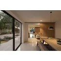 Brumberg pendant luminaire NOGATA 1 flame, half round E27 IP20, black matt dimmable