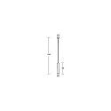 Brumberg pendant luminaire TOMEK 350MM 1 flame, cylindrical, rigid GU10 IP20, black matt dimmable