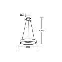 Brumberg Pendelarmatuur GEORGA 2CCT DIM CCT Switch, Ring-Vorm IP20, zwart mat dimbaar