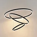 Brumberg Pendelarmatuur GRAHAM 3-voudig, ring vorm IP20, zwart mat dimbaar