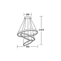 Brumberg Pendelarmatuur GRAHAM 3-voudig, ring vorm IP20, zwart mat dimbaar