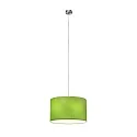 Pendelarmatuur SOFT TUBE 280 E27 IP20, groen, nikkel mat dimbaar