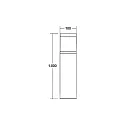 Brumberg bollard lamp STICK round, switchable LED IP65, black 