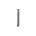 bollard lamp ALOR 2-fold, square, long, with socket IP44, powder coated, graphite grey 