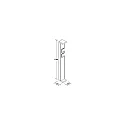 Brumberg bollard lamp ALOR 2-fold, square, long, with socket IP44, powder coated, graphite grey 