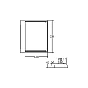 Brumberg LED wall / ceiling luminaire, square, 23.5 x 23.5cm, 230V AC, 14W 3000K 1230lm 110°, structured black