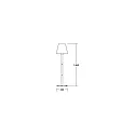 Brumberg outdoor floor lamp BIAK surface-mounted version, switchable, conical E27 IP44, graphite grey 