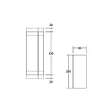 Brumberg wall luminaire IP65, transparent, white 