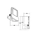 Brumberg Strijklicht MATRIX draaibaar IP66, titaan 
