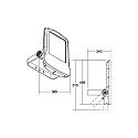 Brumberg floodlight MATRIX swivelling IP66, titanium 