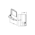 Brumberg Strijklicht MATRIX MEGA draaibaar, direct IP66, mat, titaan 