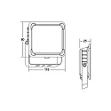 Brumberg floodlight NEO MINI 3-pole, tiltable, switchable IP65, black 