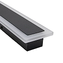 Brumberg outdoor wall luminaire MASBATE 60CM square, CCT Switch, switchable IP65, black matt 
