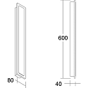 Brumberg outdoor wall luminaire MASBATE 60CM square, CCT Switch, switchable IP65, black matt 