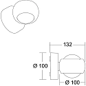 Brumberg outdoor wall luminaire MILNE 2 flames, switchable, with lens optics, ball shaped IP54, black 