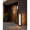Brumberg bollard light AKIMISKI square, switchable, with diffuser IP65, anthracite 