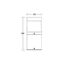 Brumberg Sokkelarmatuur ZAGAMI IP54 cilindrisch, schakelbaar LED IP54, grafietgrijs 