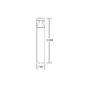 Brumberg bollard lamp MEDUSA square, switchable LED IP54, graphite 