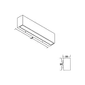 Brumberg outdoor wall luminaire DARBEE switchable LED IP65, grey 
