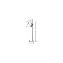 Brumberg Lichtpaal LUZON 1-vlams GU10 IP65, gepoedercoat, grafietgrijs dimbaar