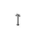 bollard lamp LUZON 2 flames GU10 IP65, powder coated, graphite grey dimmable