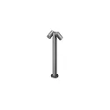 bollard lamp LUZON 2 flames GU10 IP65, powder coated, graphite grey dimmable