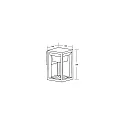 Brumberg outdoor wall luminaire LEVU switchable IP54, powder coated, graphite grey 