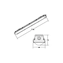 Brumberg damp-proof luminaire HUMID ONE PRO direct IP65, grey dimmable