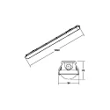 Brumberg damp-proof luminaire HUMID ONE PRO direct IP65, grey dimmable