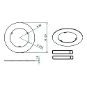Brumberg Reducing ring with outer Ø 12cm, chrome