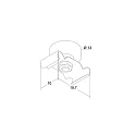 Brumberg Magneethouder LINEO LED T5/T8 60CM REPLACEMENT mechanisch, met Afstandhouder, rvs