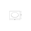 Brumberg ring MUNA MEGA square, white matt