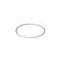 pendant luminaire DEVON Ø 180CM for VDU workstation, Matter controllable IP20, powder coated, white matt dimmable