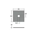 Brumberg acoustical element SILENTIUM (SMOOTH) 89.5CM square, symmetrical, creme