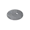 acoustical element SILENTIUM (STRUCTURE) 89.5CM round, asymmetrical, grey
