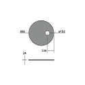 Brumberg acoustical element SILENTIUM (STRUCTURE) 89.5CM round, asymmetrical, sage green