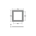 Brumberg akoestisch element SILENTIUM SQUARE 79.5CM vierkant, grijs