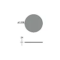 Brumberg acoustical element SILENTIUM (SMOOTH) FOR BIRO40 / 3.5CM / 120CM round, light grey