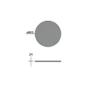 acoustical element SILENTIUM (STRUCTURE) FOR BIRO40 / 10CM / 75CM round