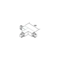 Brumberg 3-fase T-connector beschermingsgeleider links, zilver