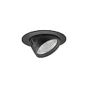 ceiling recessed luminaire ARTEMIS MIDI round, direct IP20, black dimmable