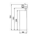 Brumberg 3-fase spot MAXI IP20, zilver 