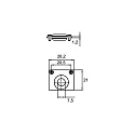 Brumberg Eindstuk PEPA FLAT plat, met kabelopening, zwart