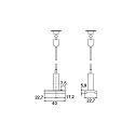 Brumberg toebehoren Touwophanging PEPA HIGH / 3M mechanisch, instelbaar, zilver 4cm