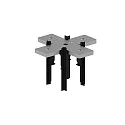 X-connector PEPA HIGH mechanical, black, silver