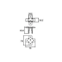 Brumberg X-connector PEPA HIGH mechanisch, zwart, zilver