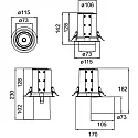 Brumberg Spot TRAXX MIDI rond, draaibaar, roteerbaar, schakelbaar LED IP20, zilver 